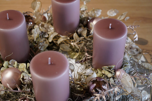 Adventskranz soft rosé