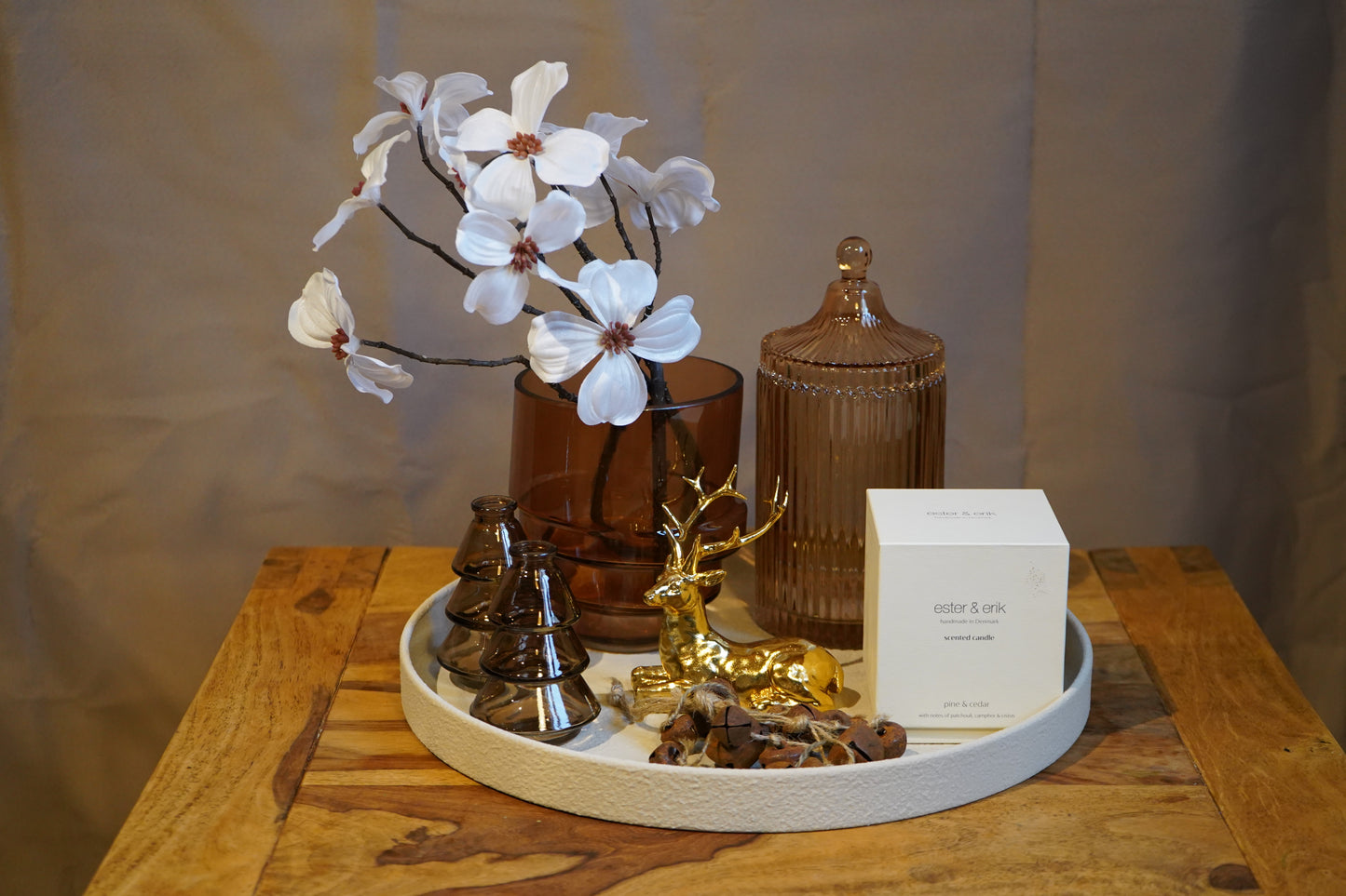 Tablett Saris Crème