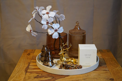 Tablett Saris Crème