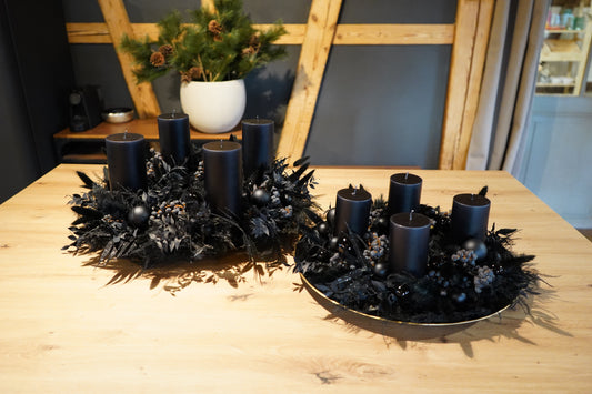 Adventskranz black