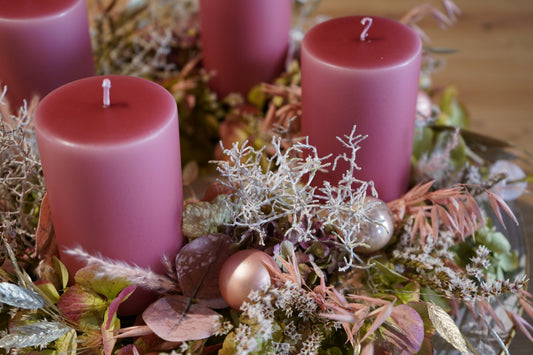 Adventskranz rosa